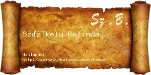 Székely Belinda névjegykártya